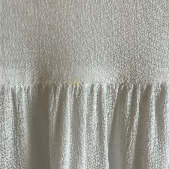 Zara Women's White Blouse Button Front Cuff Sleeve Office Career Wear Sz Med - Picture 9 of 10